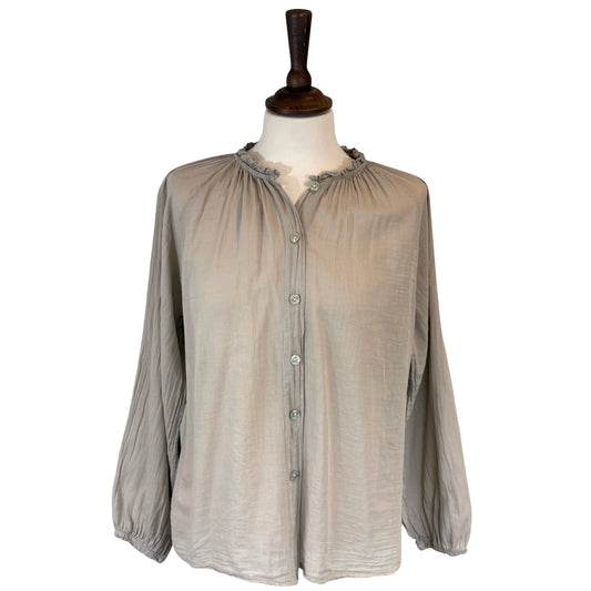 Joy Long Sleeve Frill Blouse