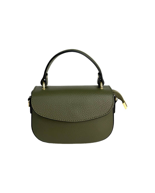 Small Leather Oval Handbag