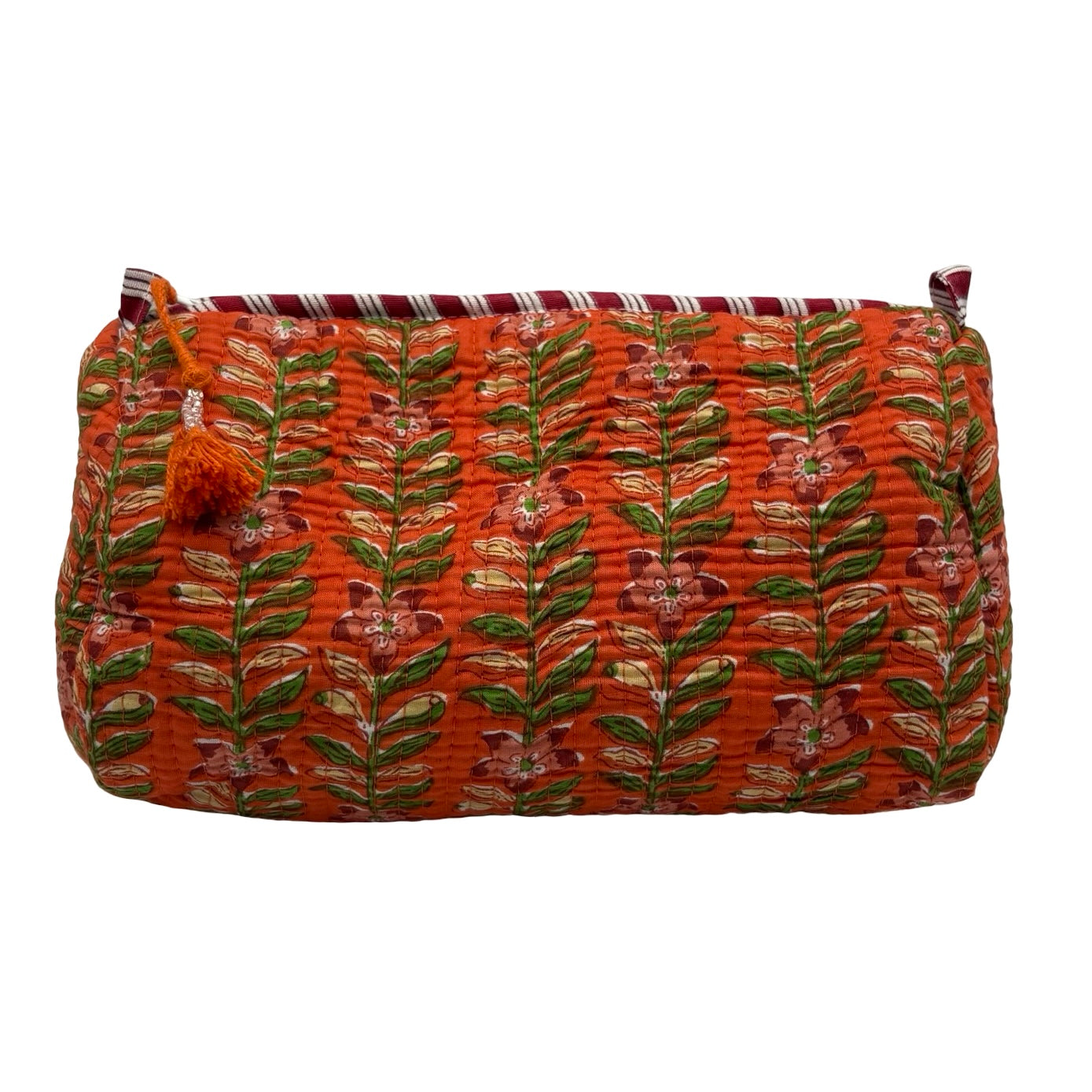 Daphne Block Print Trio Of Cosmetic Bags