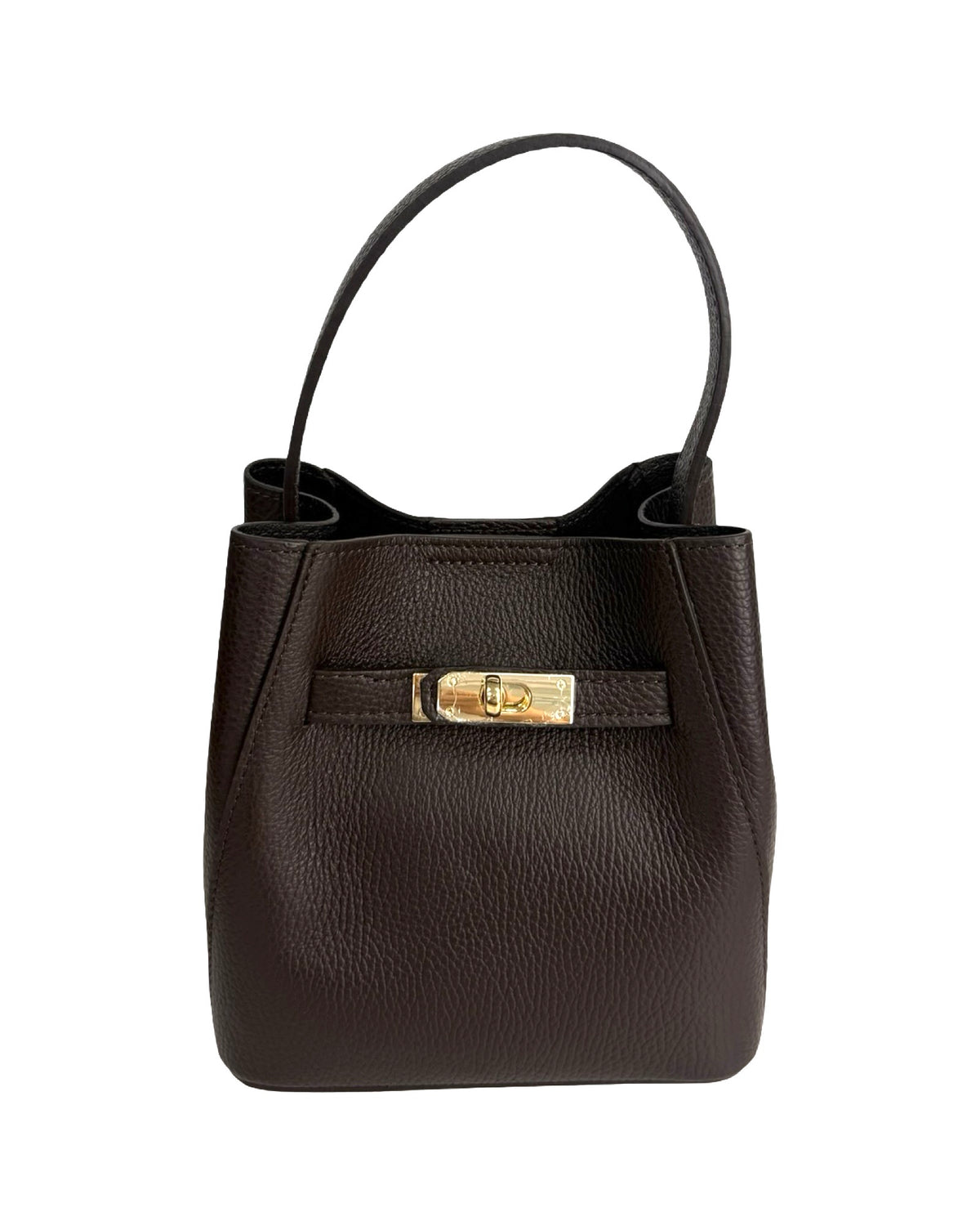 Bucket Style Leather Handbag