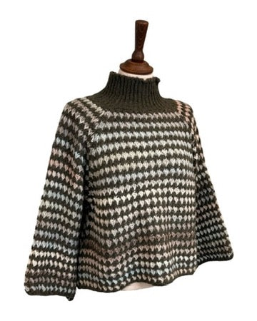 Rosalind Crochet Funnel Neck Jumper