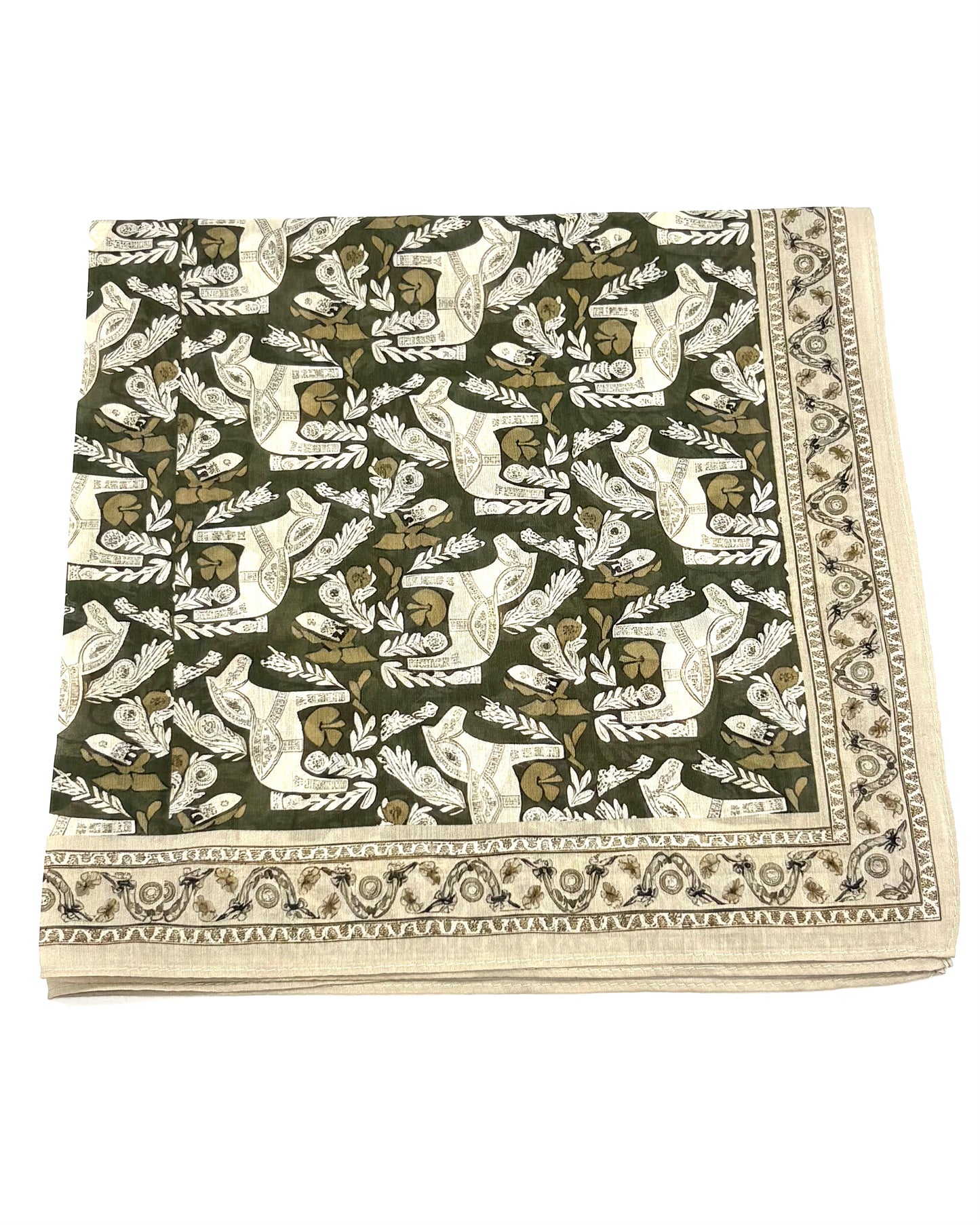100% Silk Horse Scarf
