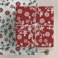 Small Gift Wrap Sheet-Red Daisy