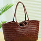 Woven Leather Handbag