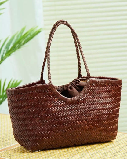 Woven Leather Handbag