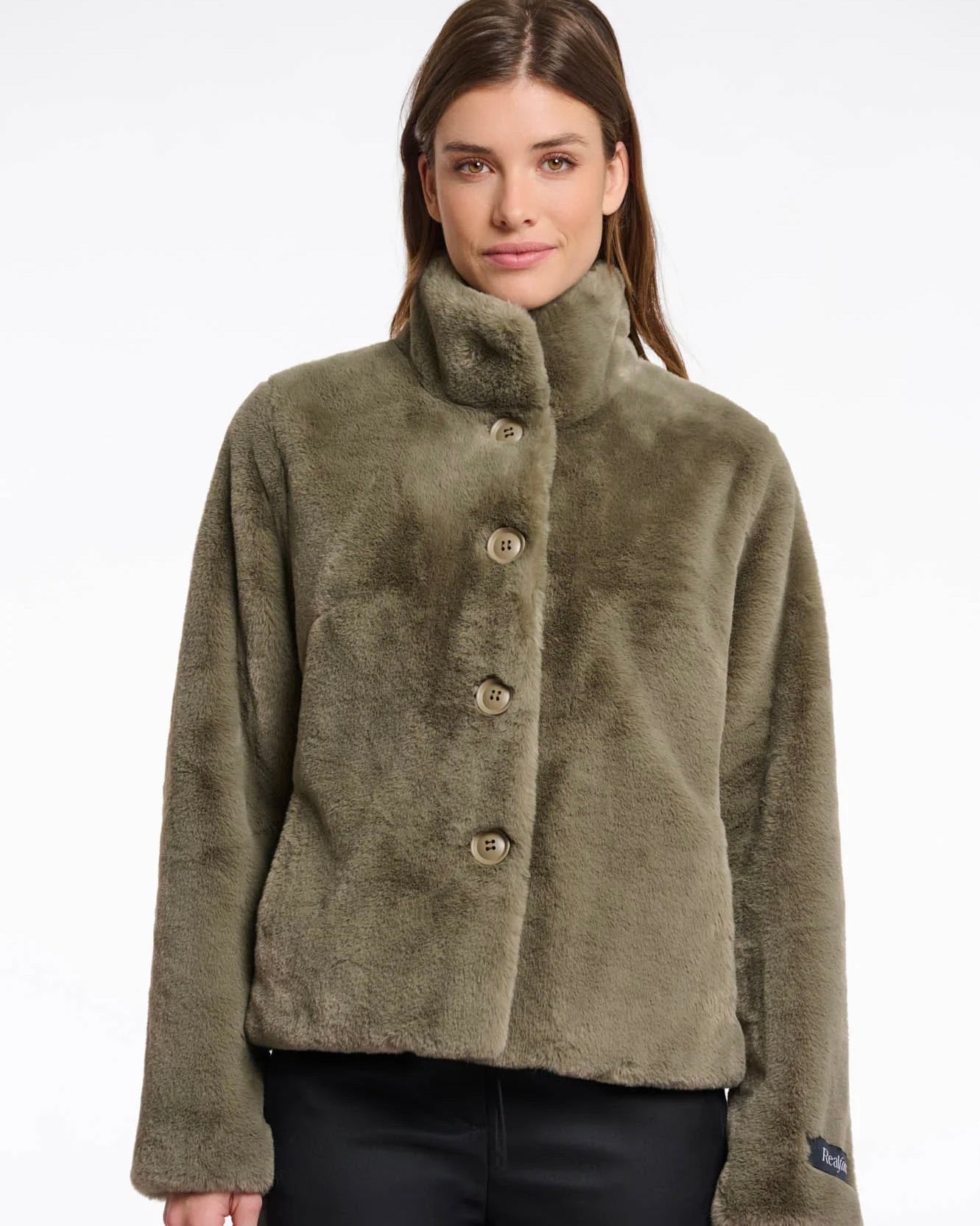 Rino & Pelle Vie Single Breasted Faux Fur Jacket