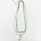 Double Layered T Bar and Pearl Drop Necklace
