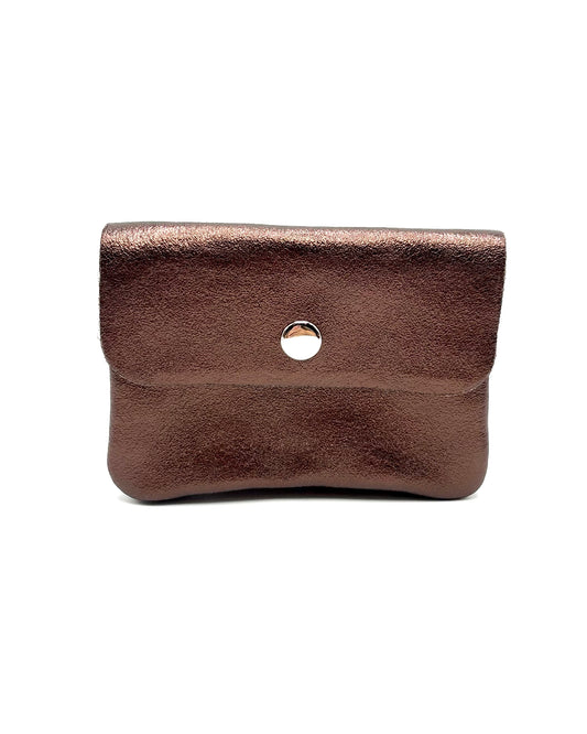 Metallic Leather Coin Purse