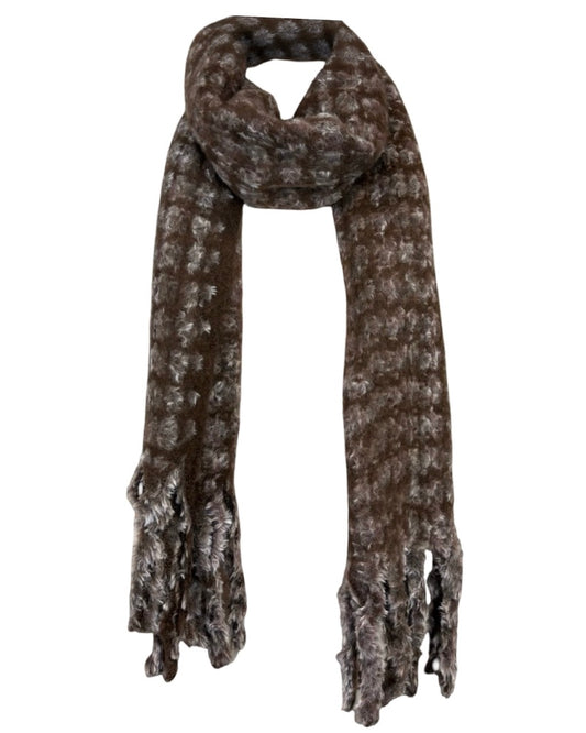 Fluffy Speckled Tassel Scarf