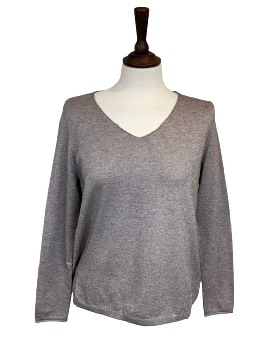 Petra Lurex V Neck Jumper