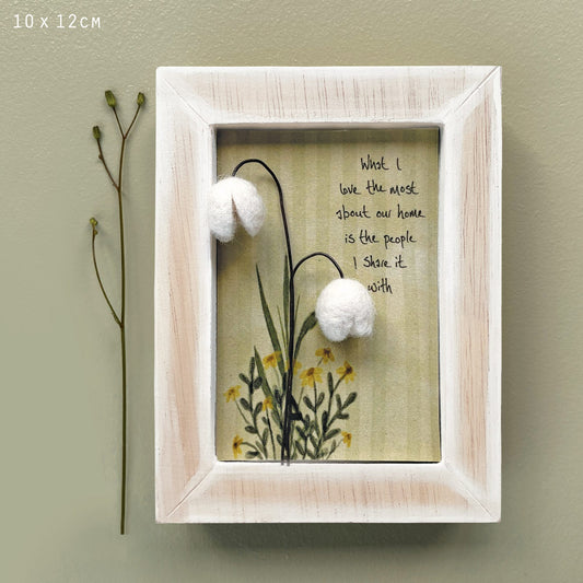 Felt Flowers Box Frame -What I Love The Most