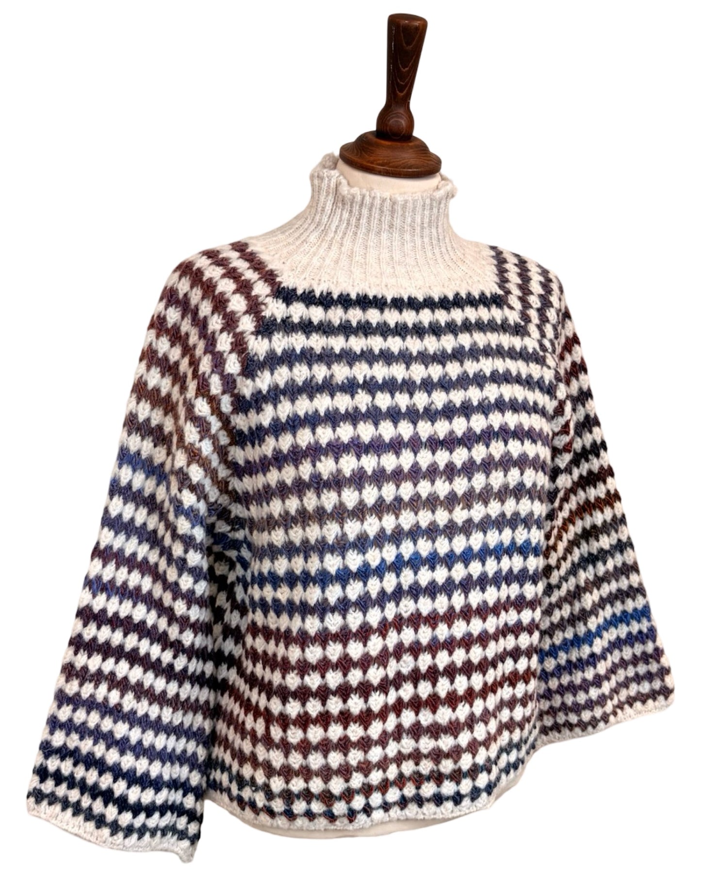 Rosalind Crochet Funnel Neck Jumper