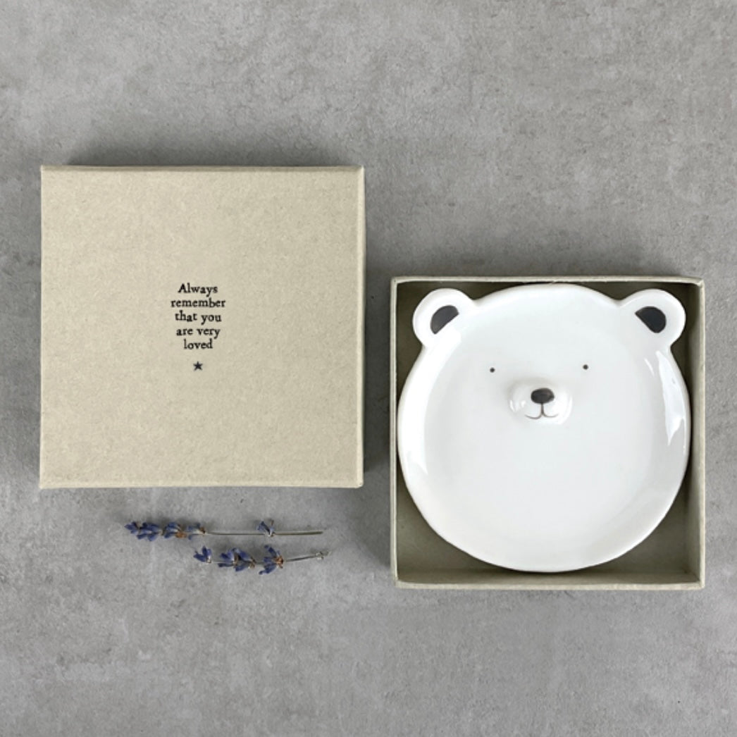 Porcelain Sentiment Dish - Bear