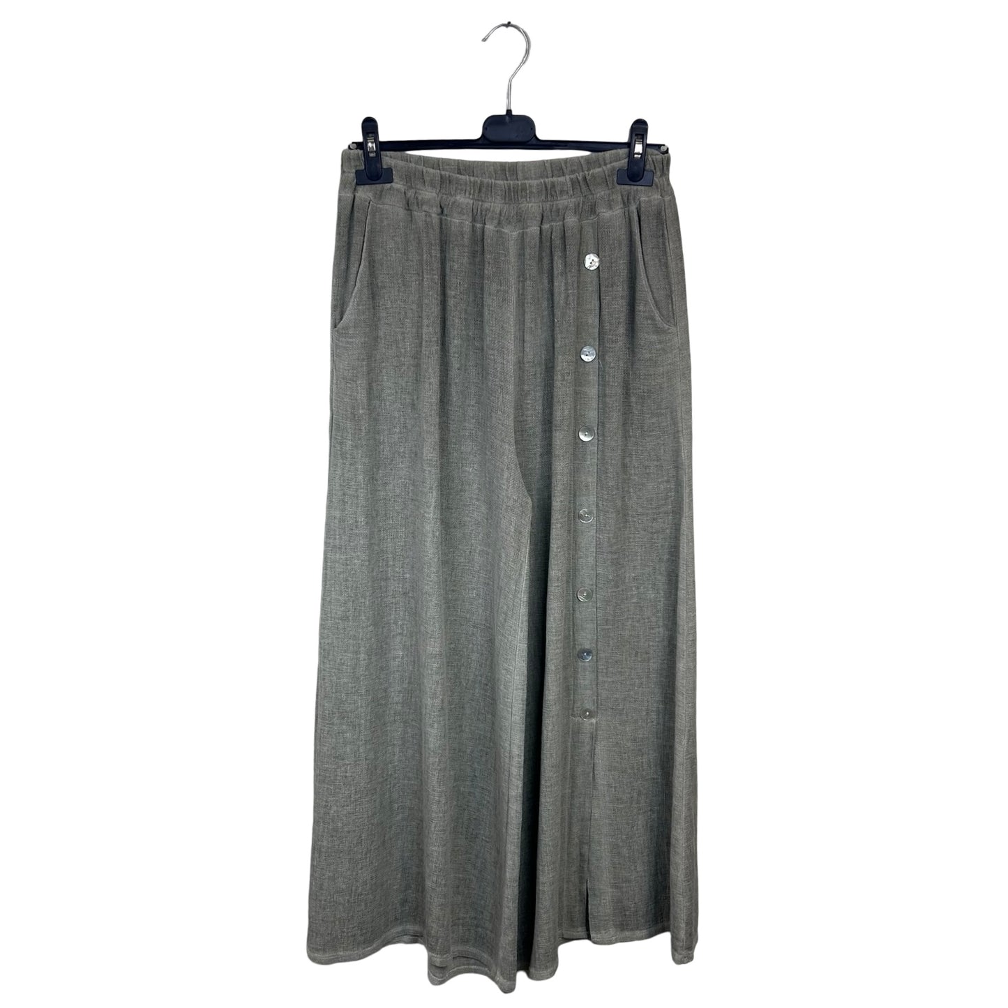 Margret Button Leg Hessian Palazzo Trousers