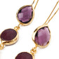 Burgundy Three Drop Earrings