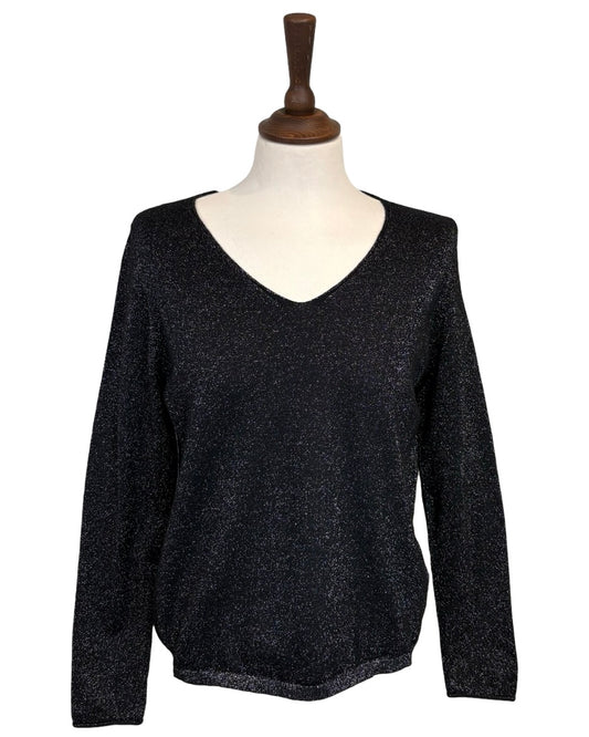 Petra Lurex V Neck Jumper