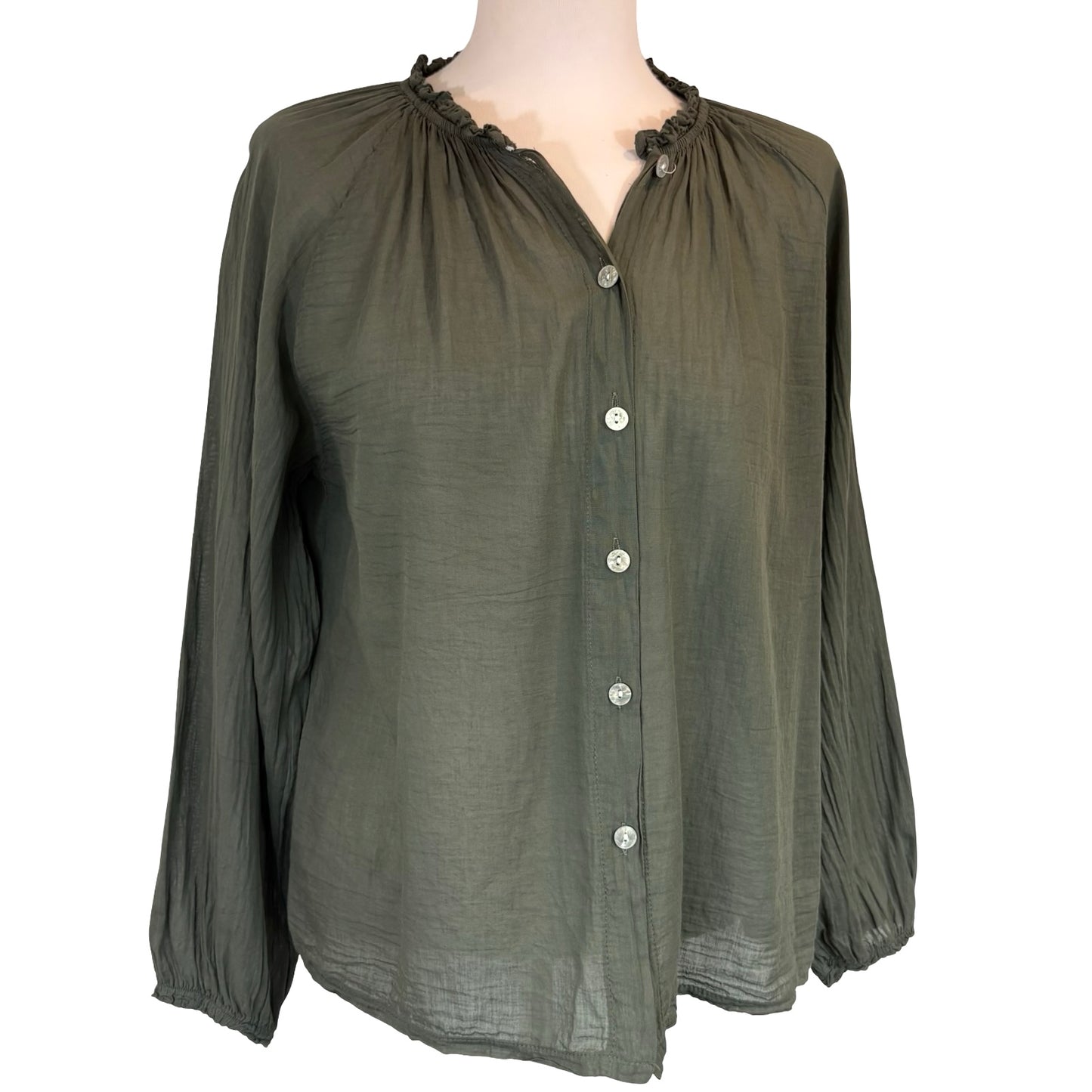 Joy Long Sleeve Frill Blouse