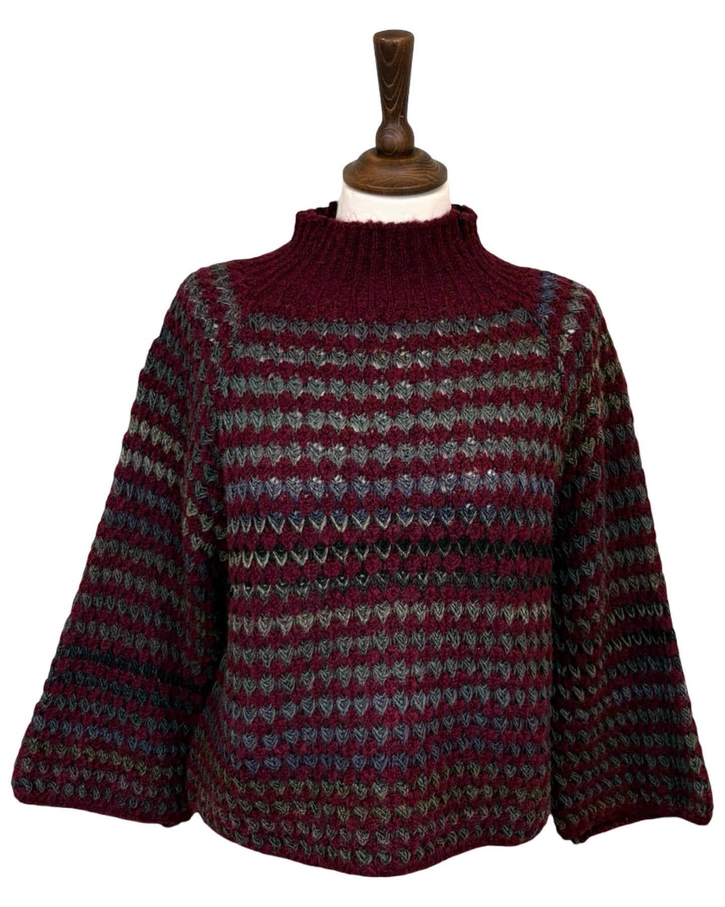 Rosalind Crochet Funnel Neck Jumper