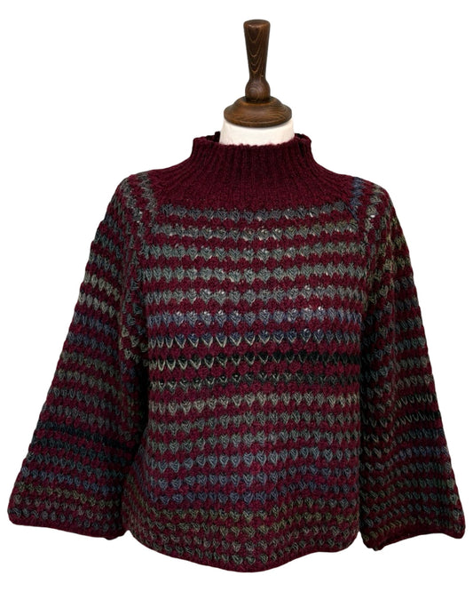 Rosalind Crochet Funnel Neck Jumper