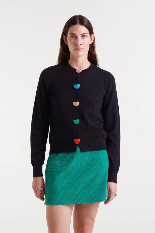 Compania Fantastica Carina Heart Button Cardigan