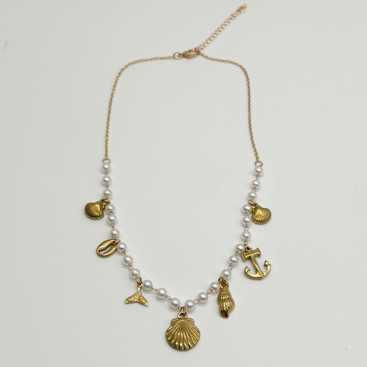 Charm & Pearl Necklace