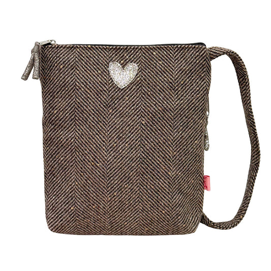 Sparkle Heart Crossbody Purse