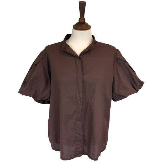 Jean Short Puff Sleeve Blouse