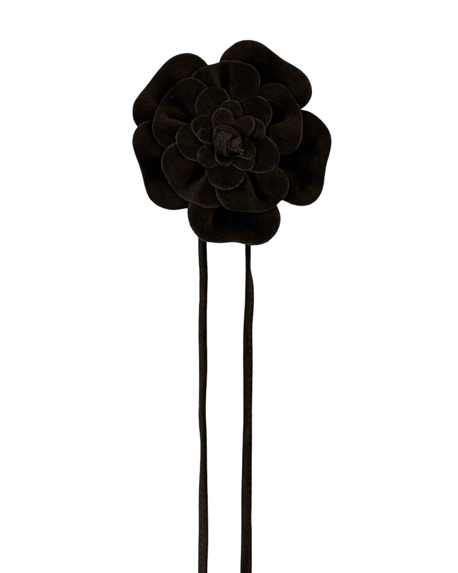 Suede Flower Belt