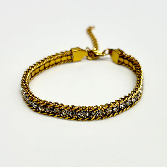 Princess Cut Crystal Bracelet