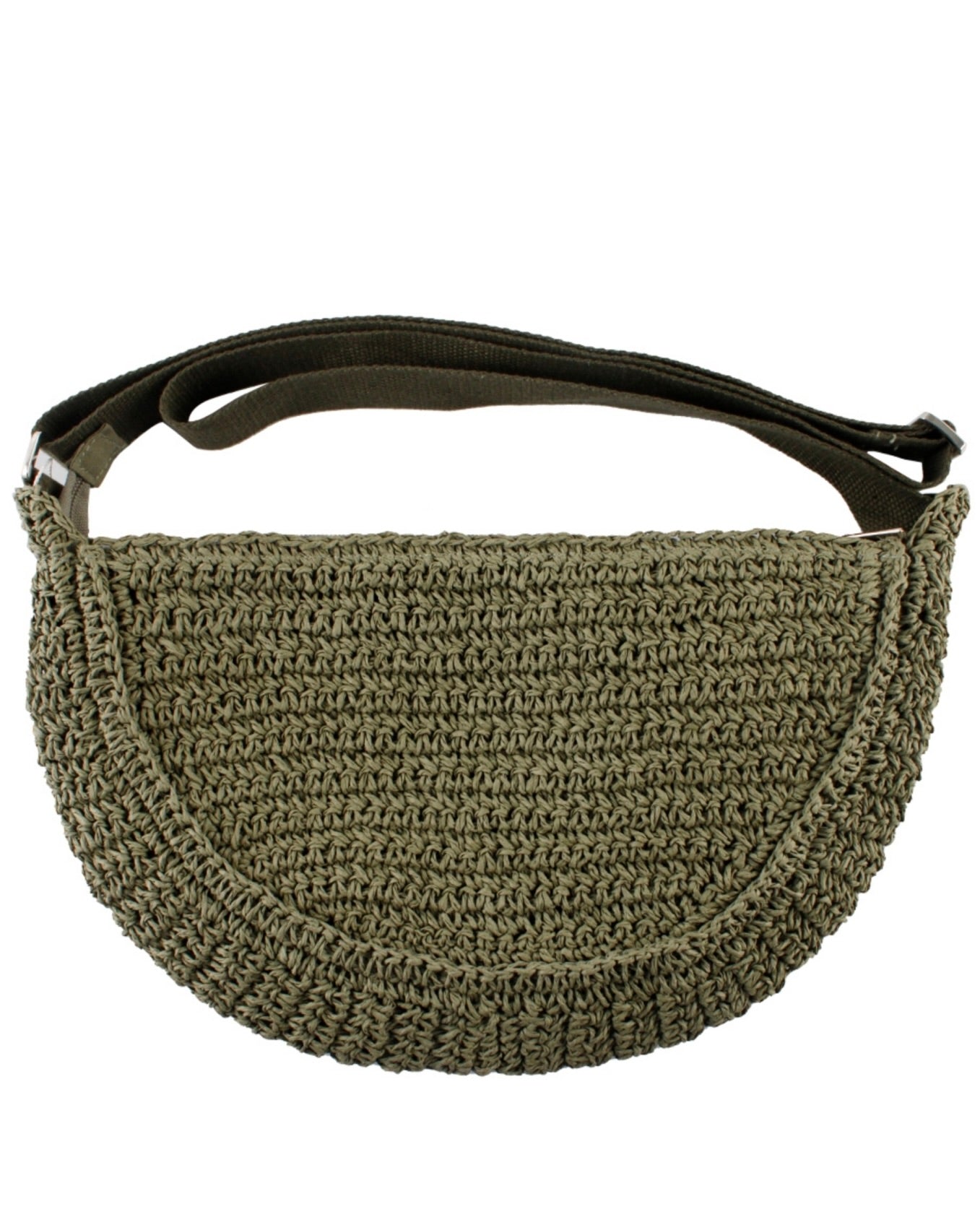 Straw Half Moon Crossbody bag