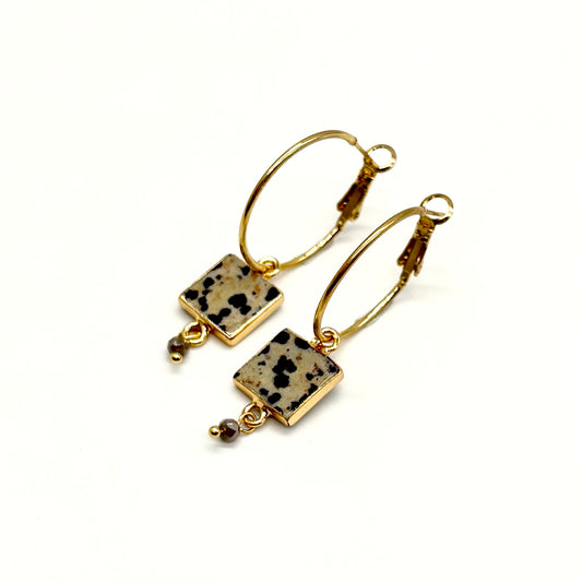 Stone Square Hoops