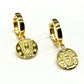 Lucky Horseshoe Charm Hoops