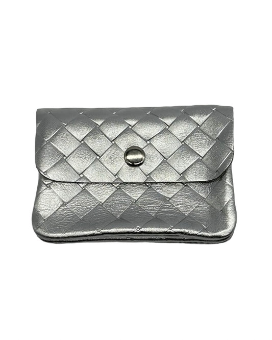Woven Leather Coin Purse