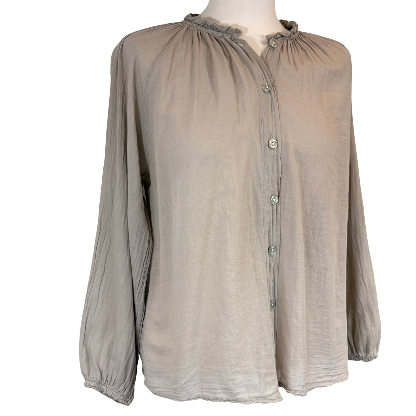 Joy Long Sleeve Frill Blouse
