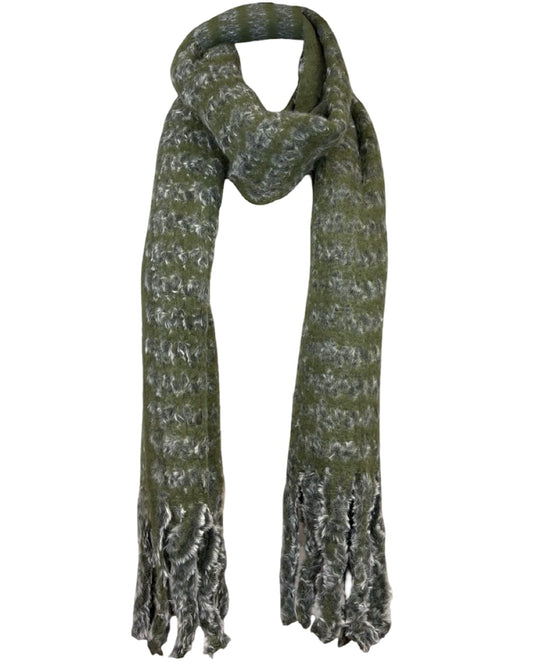 Fluffy Speckled Tassel Scarf
