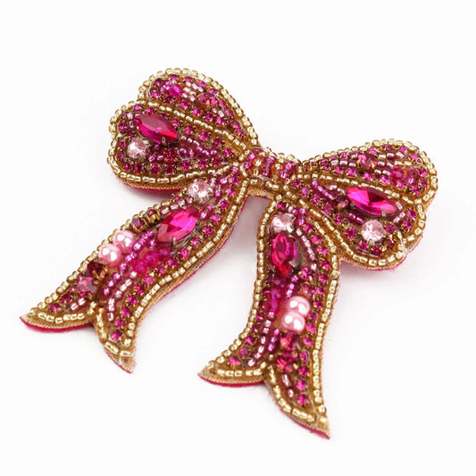 Pink Bow Brooch