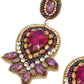 Pink & Gold Art Deco Earrings