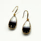 Two Tone Tear Drop Earrings