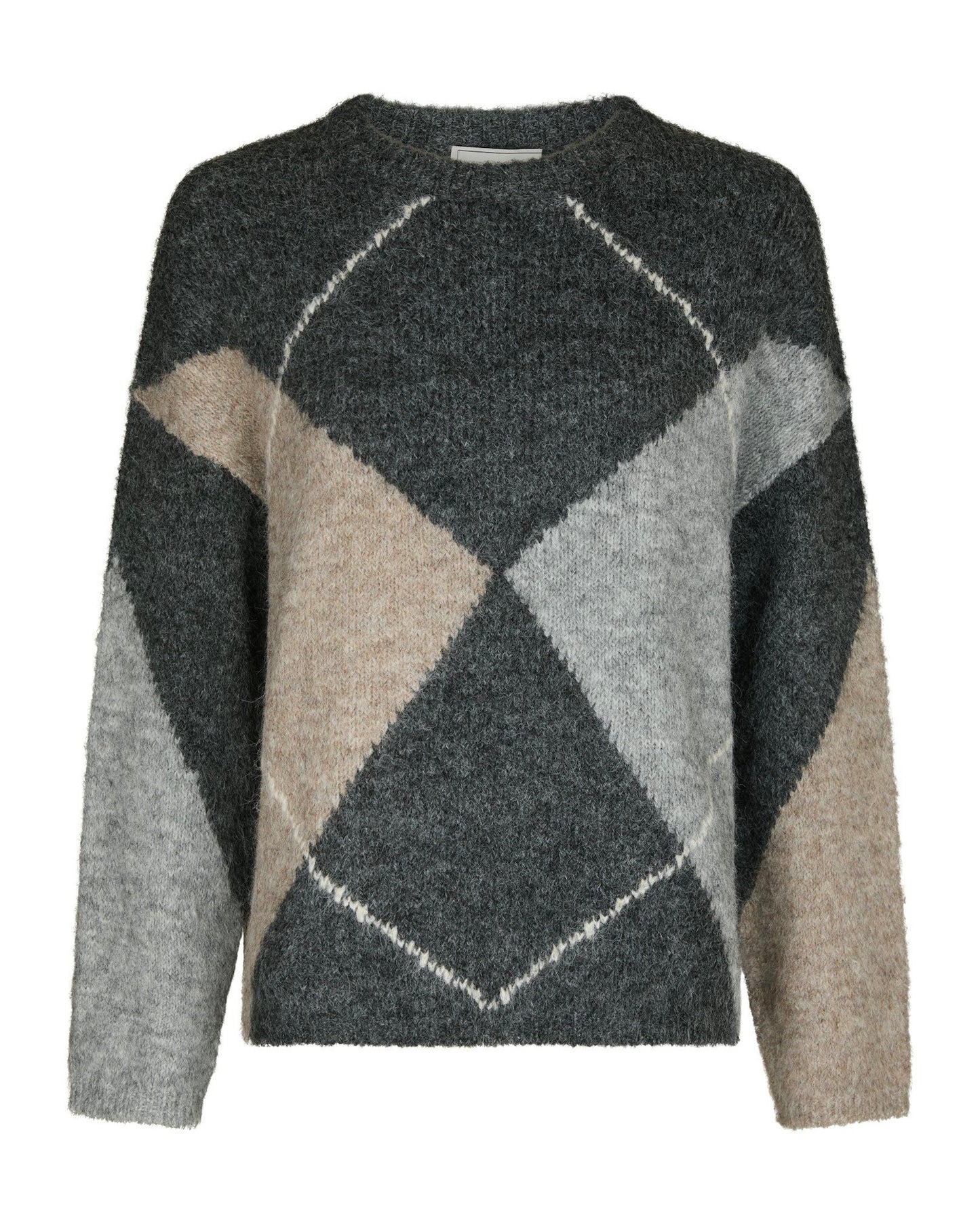 Neo Noir Inga Check Fluff Knit Jumper