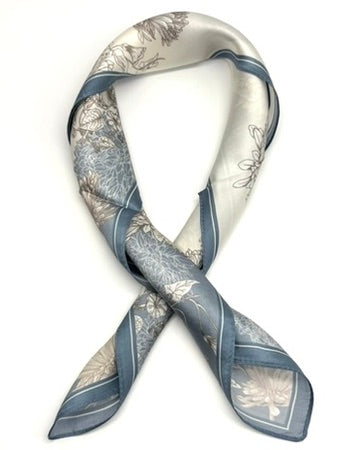 100% Silk Floral Scarf
