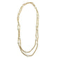 Chain Necklace With Glass Pearl Beads