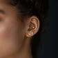 Gold Rectangle Cubic Zirconia Studs