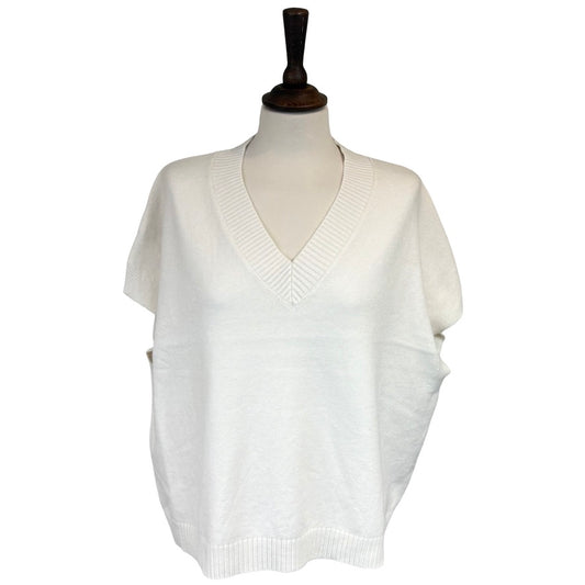 Adelita Ribbed V Neck Sweater Vest