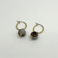 Hoop With Stone Drop Earrings