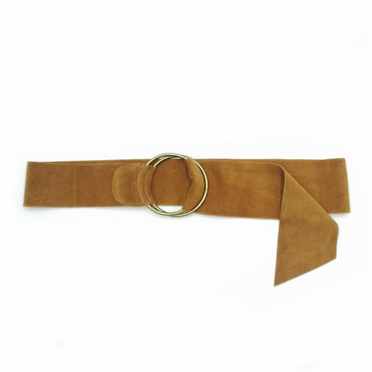 Suede Gold Buckle Belt