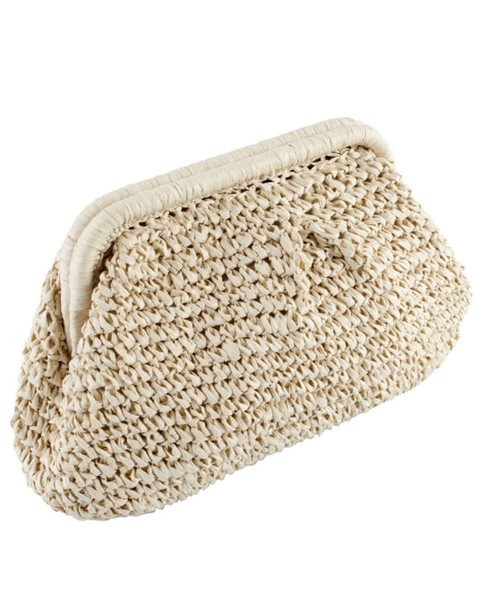 Straw Pouch Bag With Strap