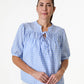 Angela Gingham Shirred Blouse