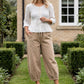 Lyra Cotton Barrel Leg Trousers