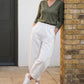 Lyra Cotton Barrel Leg Trousers