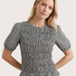 Raye Shirred Gingham Top